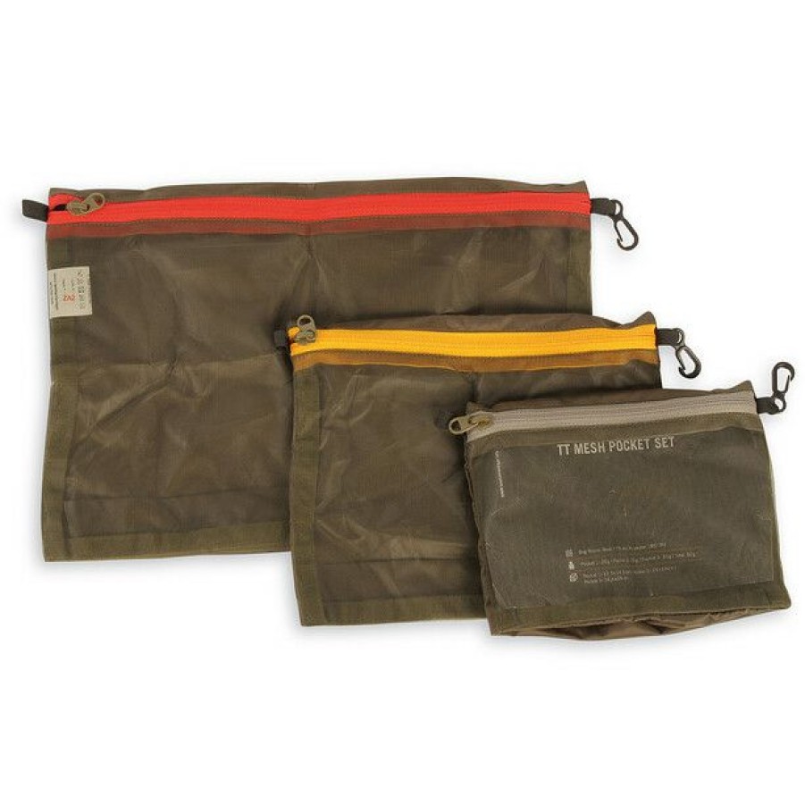 Packing Organisers * | Tasmanian Tiger Tt Mesh Pocket Set Olive