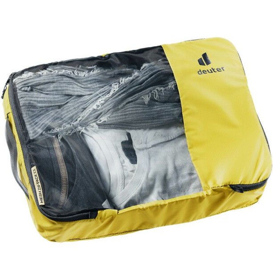 Packing Organisers * | Deuter Mesh Zip Pack 10 Turmeric/Black