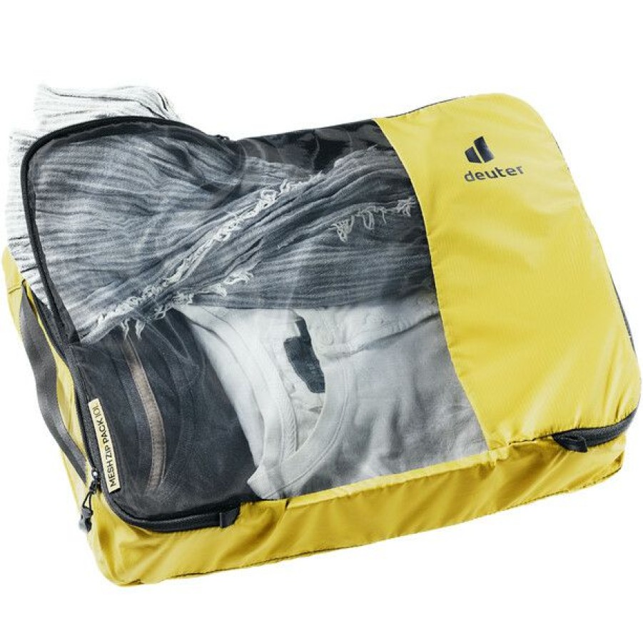 Packing Organisers * | Deuter Mesh Zip Pack 10 Turmeric/Black